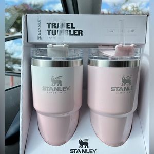 NEW! Stanley 2 pack 20 oz Parfait Ombre/Parfait Pearlescent Tumblers with Straw